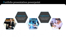 Awesome Portfolio Presentation PowerPoint-Five Node